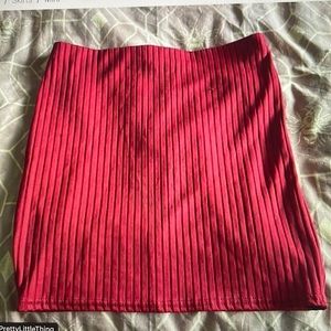 Red bodycon mini skirt SIZE S